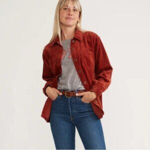 NWT Marine Layer Jemma Corduroy Shirt Jacket In Henna Size XS
